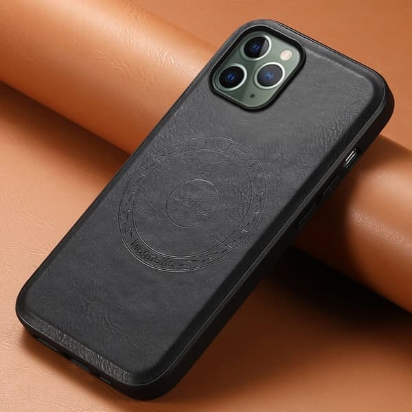 DENIOR Mobilskal till iPhone 11 Pro PU Läder Med Magnet Svart