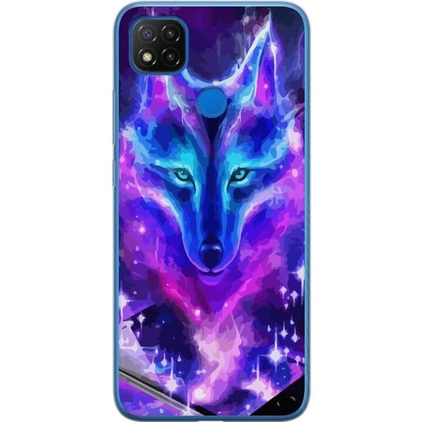 Mobilskal till Xiaomi Redmi 9C med Neon Varg