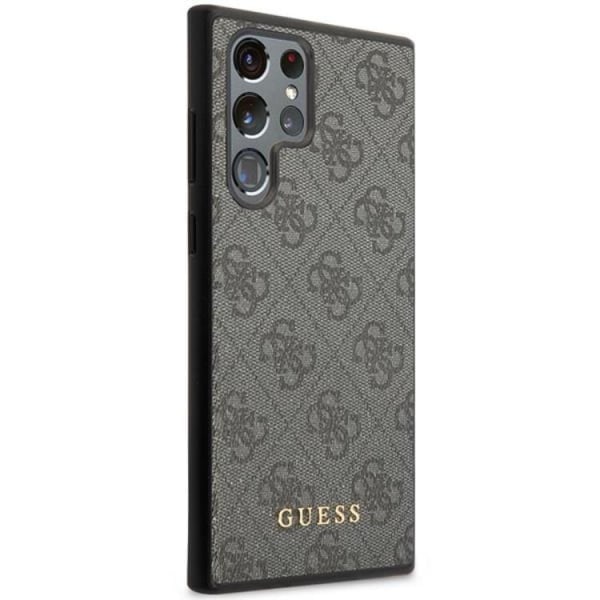 Guess Galaxy S23 Ultra Case 4G Metal Gold -logo - harmaa