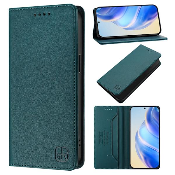 OnePlus 15 Plånboksfodral Rinacasis RFID-Skydd Konstläder Grön