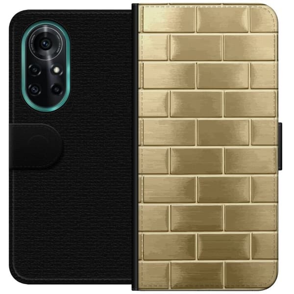 Plånboksfodral till Huawei nova 8 Pro med Gyllene Murstenar