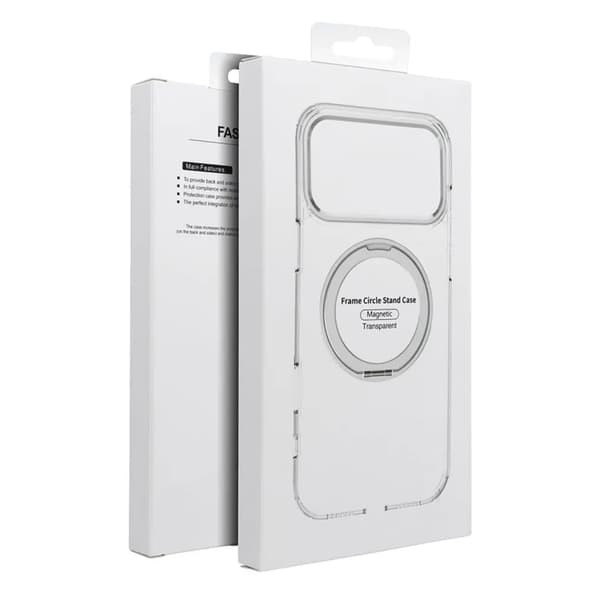 Mobilskal Magafe iPhone 17 Pro Frame Circle med Stand - Svart