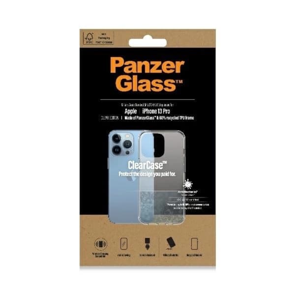 PanzerGlass Mobilskal till iPhone 13 Pro Antibacterial - Transparent Transparent
