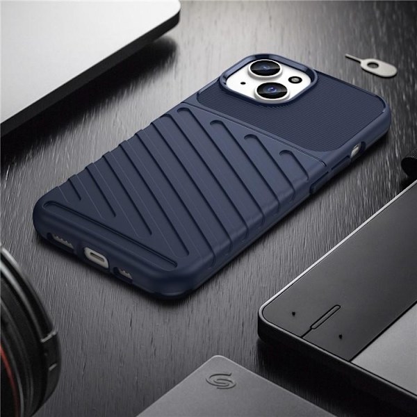 iPhone 15 Plus -puhelinkuori Twill Thunder - sininen Blå