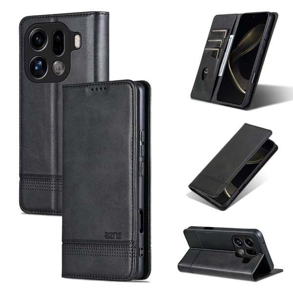 AZNS Oppo Find X9 Pro 5G Plånboksfodral Konstläder - Svart