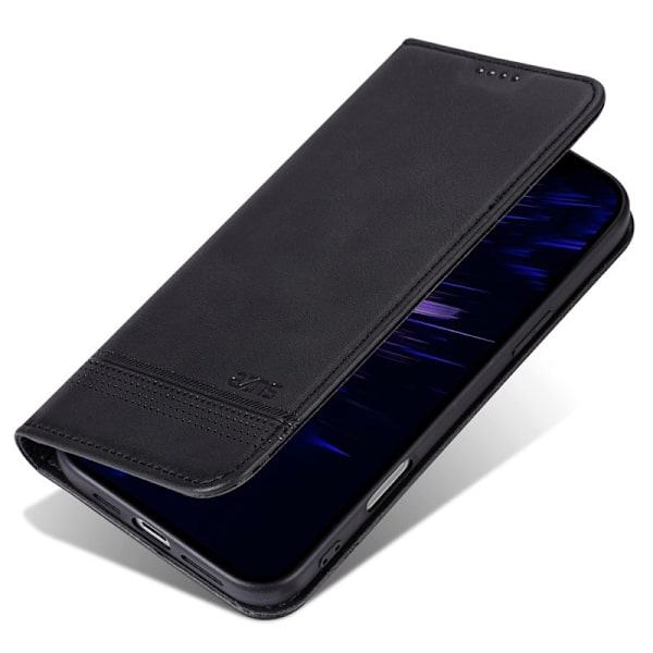 AZNS iPhone 16 Plånboksfodral Konstläder - Svart