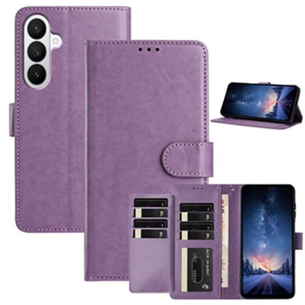 Samsung Galaxy S26 Pro Plånboksfodral Konstläder Folio Flip - Lila
