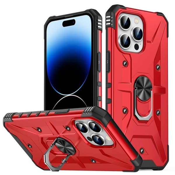 iPhone 14 Pro Skal Ringhållare Armor - Röd Röd
