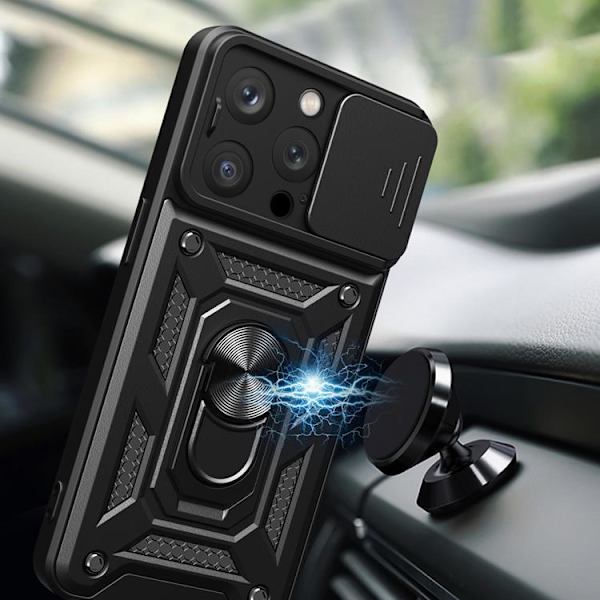 iPhone 15 Pro Mobilskal Camshield Hybrid Armor - Blå