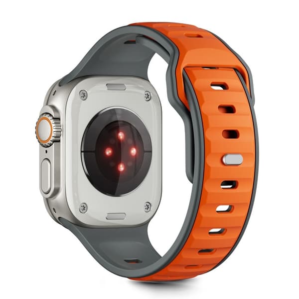 Tech-Protect Apple Watch (44/45/46/49mm) Armband Icon - Grå/Orange Orange