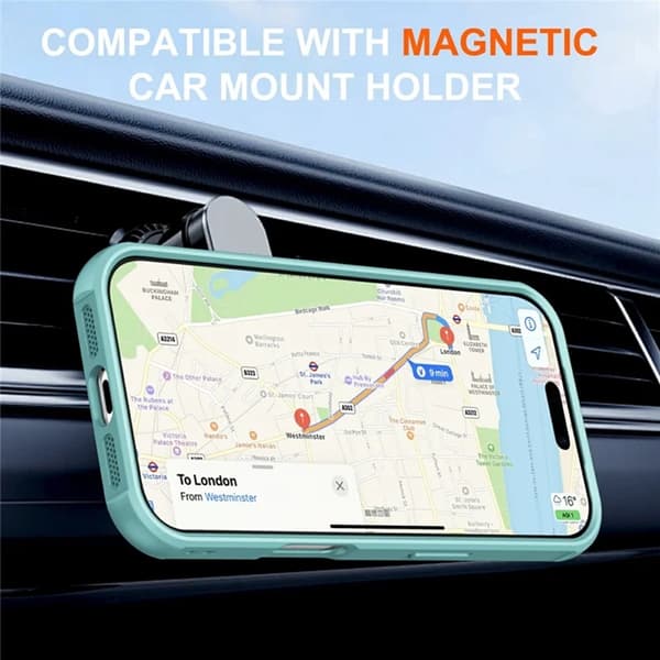 Mobilskal till iPhone 17 Pro MagSafe Kickstand TPU + PC - Blå Blå