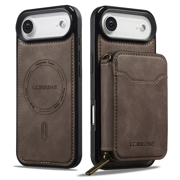 LC.IMEEKE L6 iPhone Air Plånboksfodral Magnetiskt - Konstläder - Brun