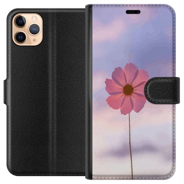 Pung Etui til Apple iPhone 11 Pro Max med Rosa Blomst