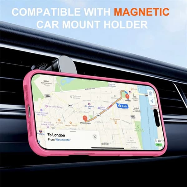 Mobilskal till iPhone 17 MagSafe Kickstand TPU + PC - Rosa Rosa