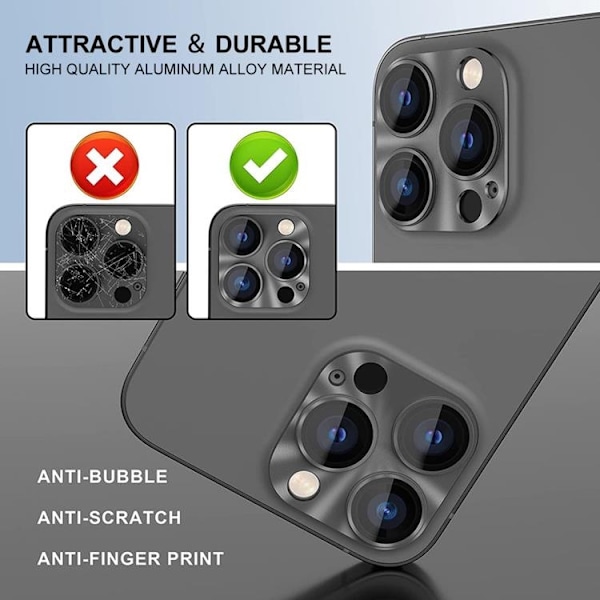 ENKAY iPhone 14 Pro Max/14 Pro Kameralinsskydd i Härdat glas - Lila
