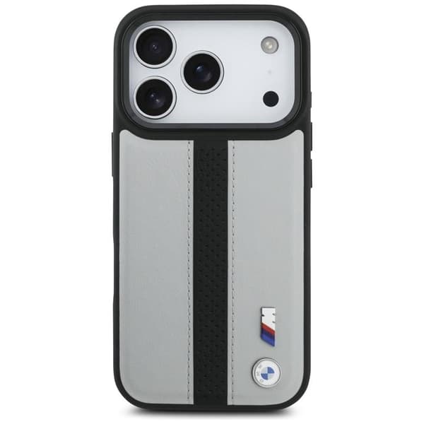 BMW Mobilskal till iPhone 17 Pro MagSafe M Perforated Stripe Logo - Grå Grå