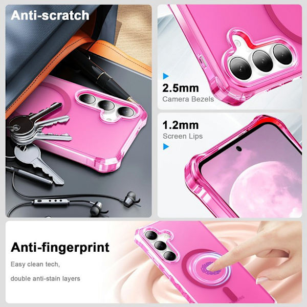 Mobilskal för Samsung Galaxy S26 Plus Magnetiskt PC + TPU - Rosa