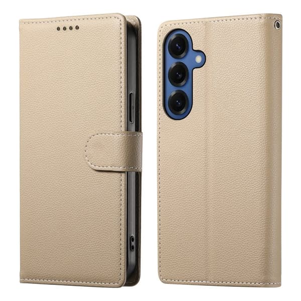 Plånboksfodral för Samsung Galaxy S26 Plus Magnetiskt Konstläder - Aprikos