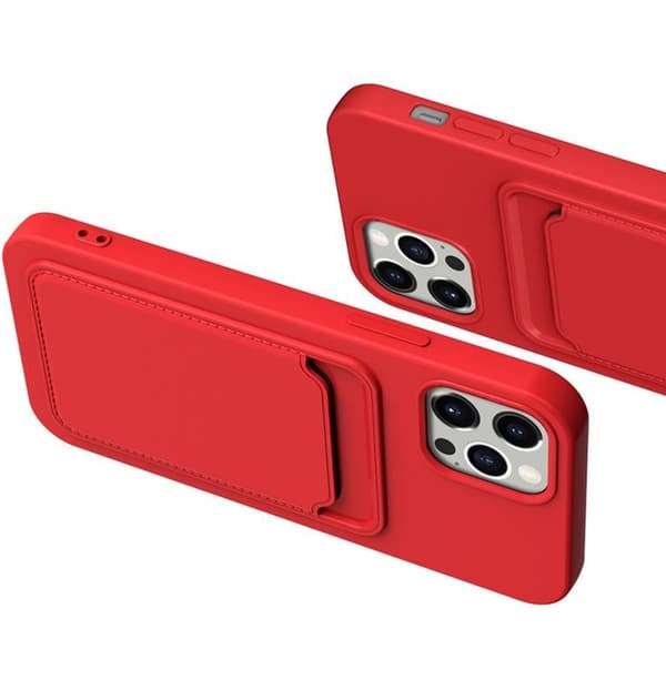 Mobilskal till iPhone 15 Plus Korthållare Silikon - Orange Orange
