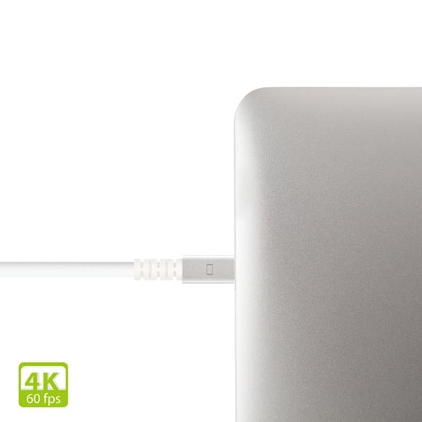 Moshi Mini DisplayPort Till DisplayPort kabel 1.5m - Vit