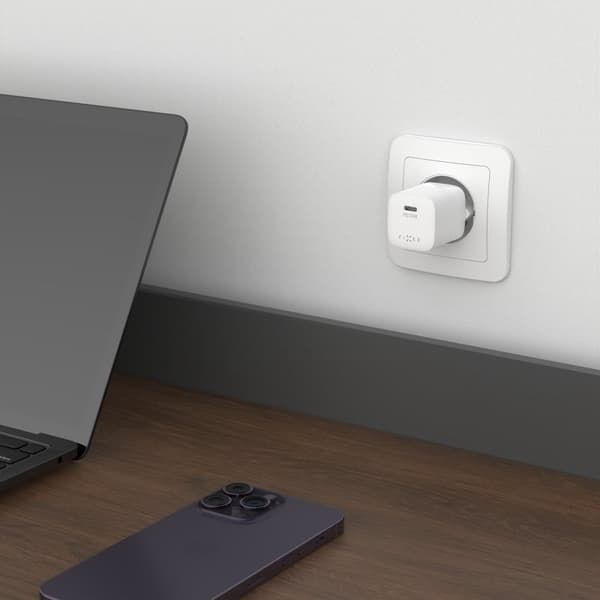 FIXED Snabb Mini Hemladdare 20W USB-C PD Vit