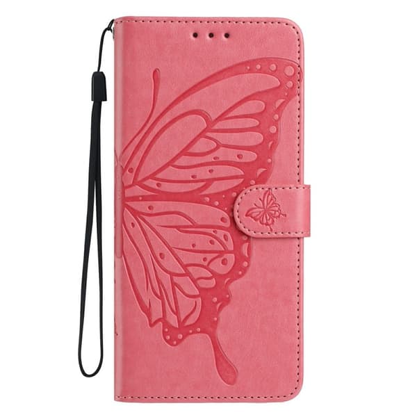 Samsung Galaxy S26 Edge Plånboksfodral Konstläder Flip Skydd - Rosa