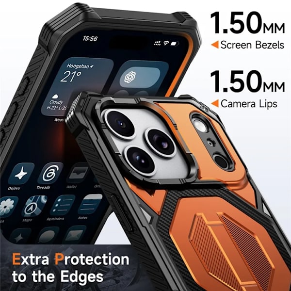 Mobilskal till iPhone 17 Pro Max Magsafe Shockproof - Orange Orange
