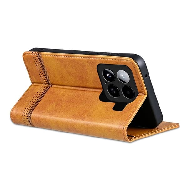 AZNS Xiaomi 15 Plånboksfodral Konstläder - Brun