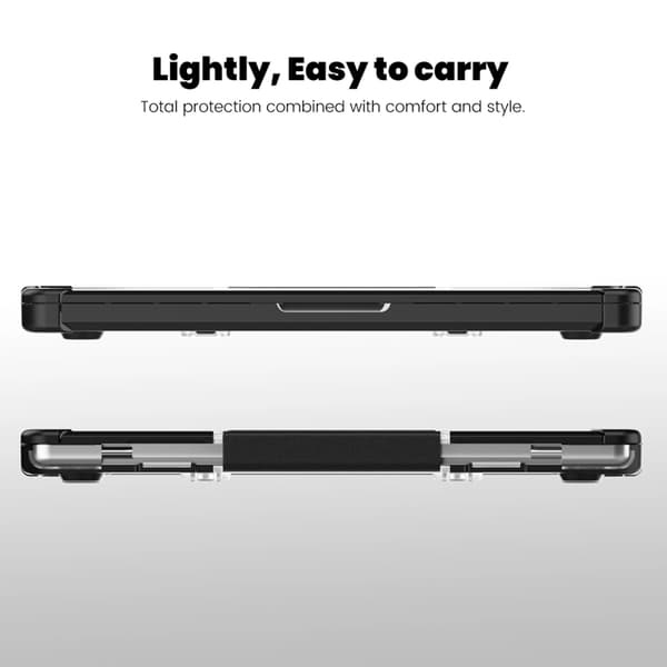 Tech-Protect Macbook Pro 14" Cover Smartshell - Sort/Klar Transparent