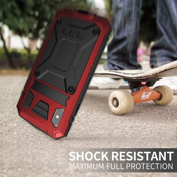 R-JUST Mobilskal till iPhone XS Max Hybrid Röd Drop-proof Waterproof