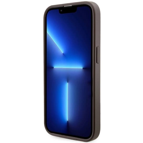 Guess iPhone 15 Pro Mobilskal Magsafe 4G Printed Stripes - Brun Brun