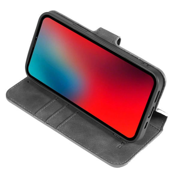 DG.MING Plånboksfodral Konstläder iPhone 13 mini 5.4 tum - Grå
