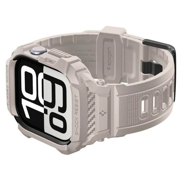 Spigen Apple Watch 10/11 (46mm) Armband Rugged Armor Pro - Beige Beige