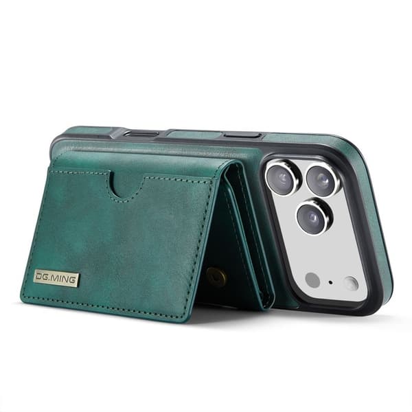 DG.MING M6 Series Mobilskal till iPhone 17 Pro Max Magnetiskt Wallet Grön