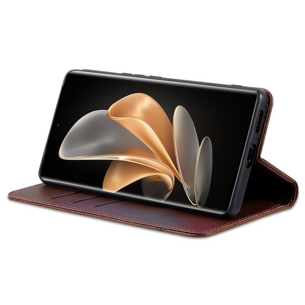 AZNS Xiaomi 14 Ultra Plånboksfodral Konstläder - Brun