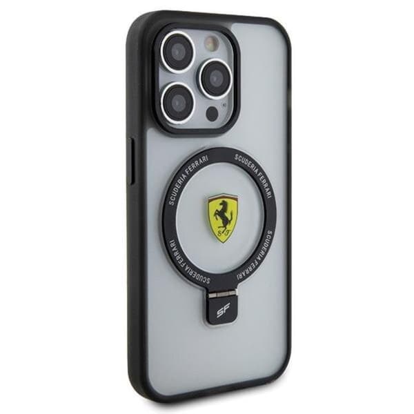 Ferrari Mobilskal till iPhone 15 Pro Magsafe Ring Stand 2023 - Clear Transparent