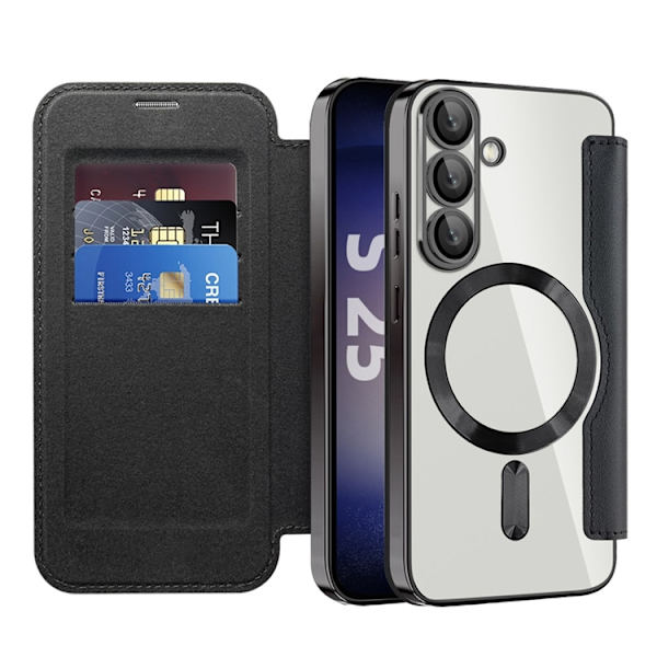 Galaxy S25 Plus Plånboksfodral MagSafe RFID Blocking - Svart Svart