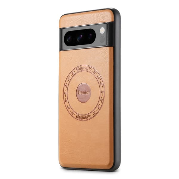 DENIOR Google Pixel 8 Pro Fodral Magnetiskt KonstLäder + PC + TPU - Khaki