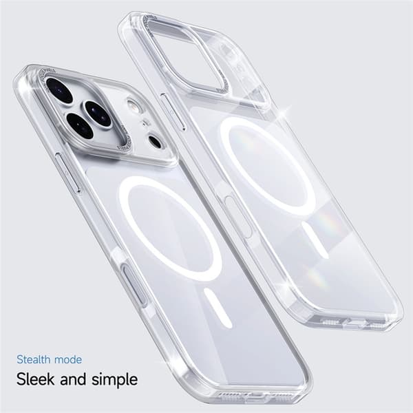 Mobilskal till iPhone 17 Pro Max MagSafe TPU Acrylic - Silver Silver