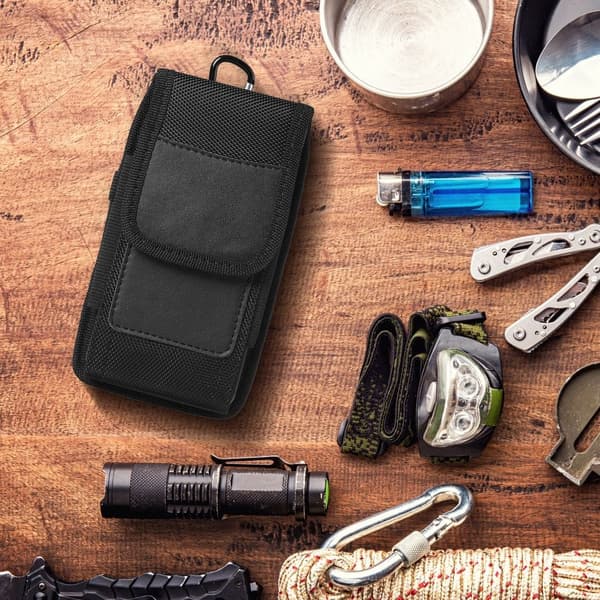 Halsbåndsetui Universal Etui Oxford Nylon - Sort Black