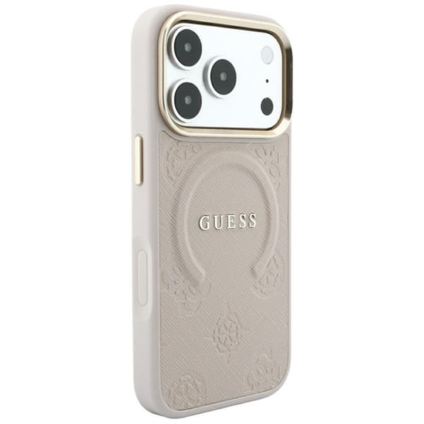 Guess Mobilskal För iPhone 18 Pro Magsafe Saffiano Peony - Rosa