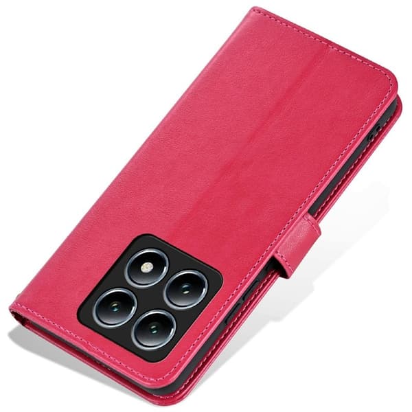AZNS Xiaomi 14T Plånboksfodral Anti-Scratch Konstläder - Röd