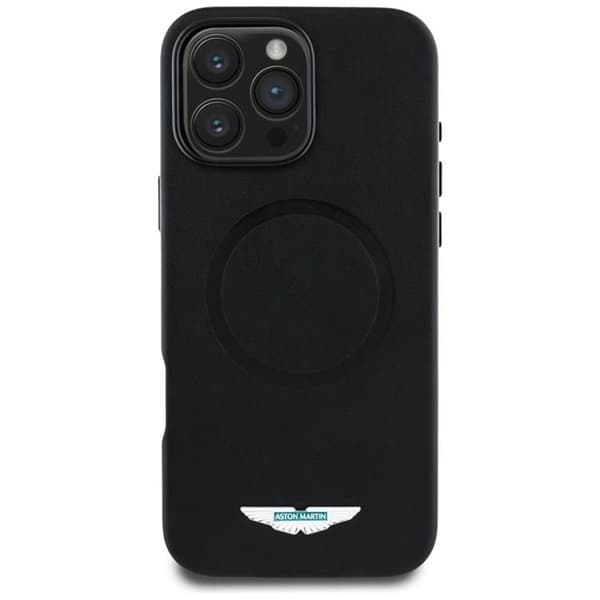 Aston Martin Telefontaske til iPhone 16 Pro Max MagSafe HC FW Logo - Sort Black