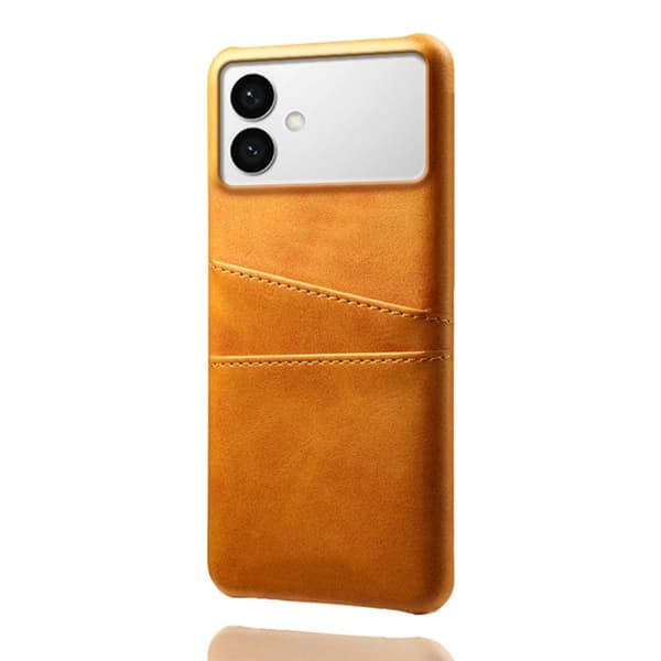 Mobilskal till Samsung Galaxy S26 Edge PU Läder + Hård PC - Orange