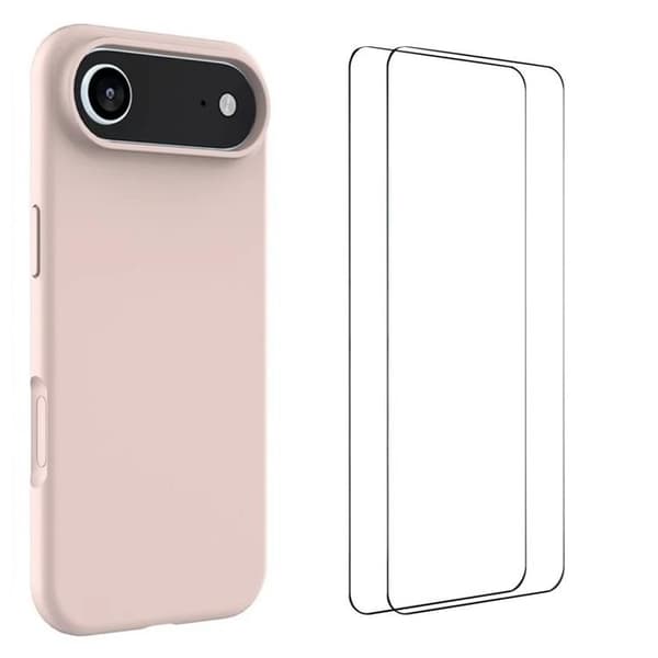 WANLONFENG Mobilskal till iPhone Air Med 2st Härdat Glas - Rosa Rosa
