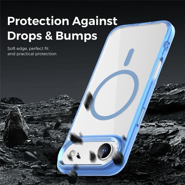 Mobilskal till iPhone Air MagSafe TPU+PC Transparent - Blå Blå