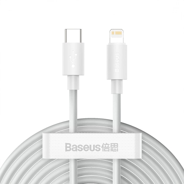 Baseus USB-C till Lightning kabel 20W 2st Simple Wisdom 1.5m