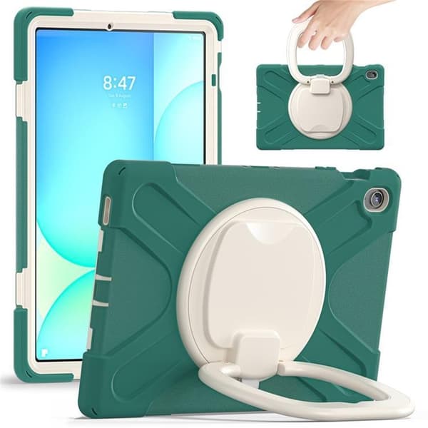 Mobilskal till Galaxy Tab S10 FE Plus Kickstand Handle Grip - Grön Grön