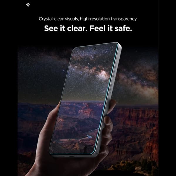 Spigen [2-Pack] Skärmskydd Härdat Glas För Galaxy S26 EZ Fit Pro - Clear Transparent
