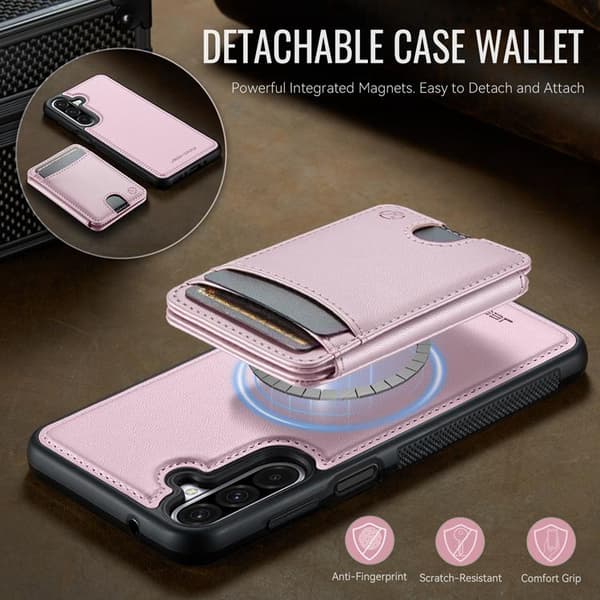 JEEHOOD Samsung Galaxy A26 5G Mobilskal KonstLäder - Rosa Rosa